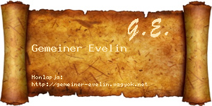 Gemeiner Evelin névjegykártya